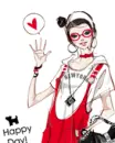 cute kawaii fashion girl happy day 