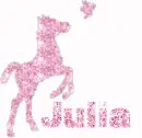 julia pink horse