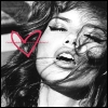 b+w with pink heart