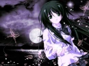 cute anime girl in beautiful background