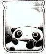 panda in a jar