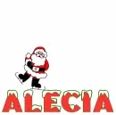 Santa skating on name Alecia