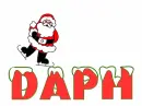 santa skating on Daph