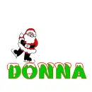 santa skating on Donna