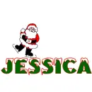 santa skating on Jessica