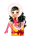 dolly with christmas gift