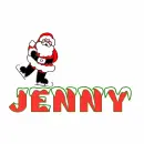 santa skating on jenny