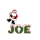 santa skating on Joe
