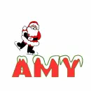 santa skating on Amy