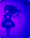 Emo girl with balloon: Version two.