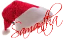 Samantha santa hat