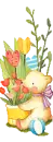 bear with flowers