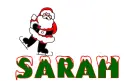 santa skating on Sarah