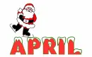 santa skating on April