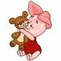 Piglet and his teddy