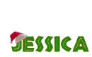 santa hat on Jessica