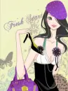 cute kawaii fashion girl with a shoe fresh start