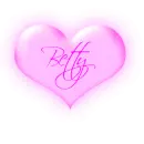 Betty in a pink flashing heart