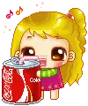 drinking coka-cola