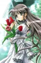 girl with bouquet
