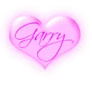 Garry in a pink blinking heart