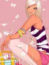 cute kawaii fashion girl & butterflies