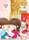 cute kawaii lil lovers reading a book together