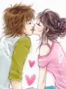 cute kawaii fashion lovers kiss