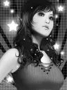 cute kawaii black & white girl