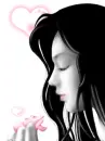 cute kawaii fashion girl & hearts