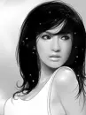 cute kawaii black & white girl