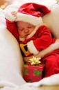 christmas sleeping baby
