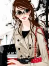 cute kawaii fashion girl coffee