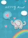 cute kawaii happy mind elephant