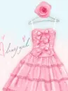 cute kawaii lovely girl pink dress