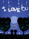 cute kawaii lil lovers kiss i love you