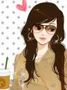 cute kawaii fashion girl in love