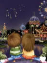 cute kawaii lil lovers at fireworks