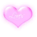 Loves inside a pink flashing heart