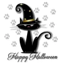 Blackcat with Happy Halloween