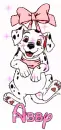 Dalmation with Pink Bow and Name