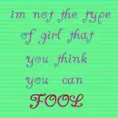 i'm not that type