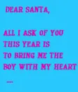 DEAR SANTA ALL I WANT IS BOY