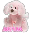 Jaylia w/pink dog