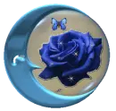 blue moon with rose