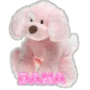 Dana w/pink dog