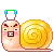 kawaii snail angry