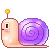 kawaii snail scared