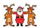 santa claus and reindeer