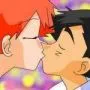 ash kissing misty